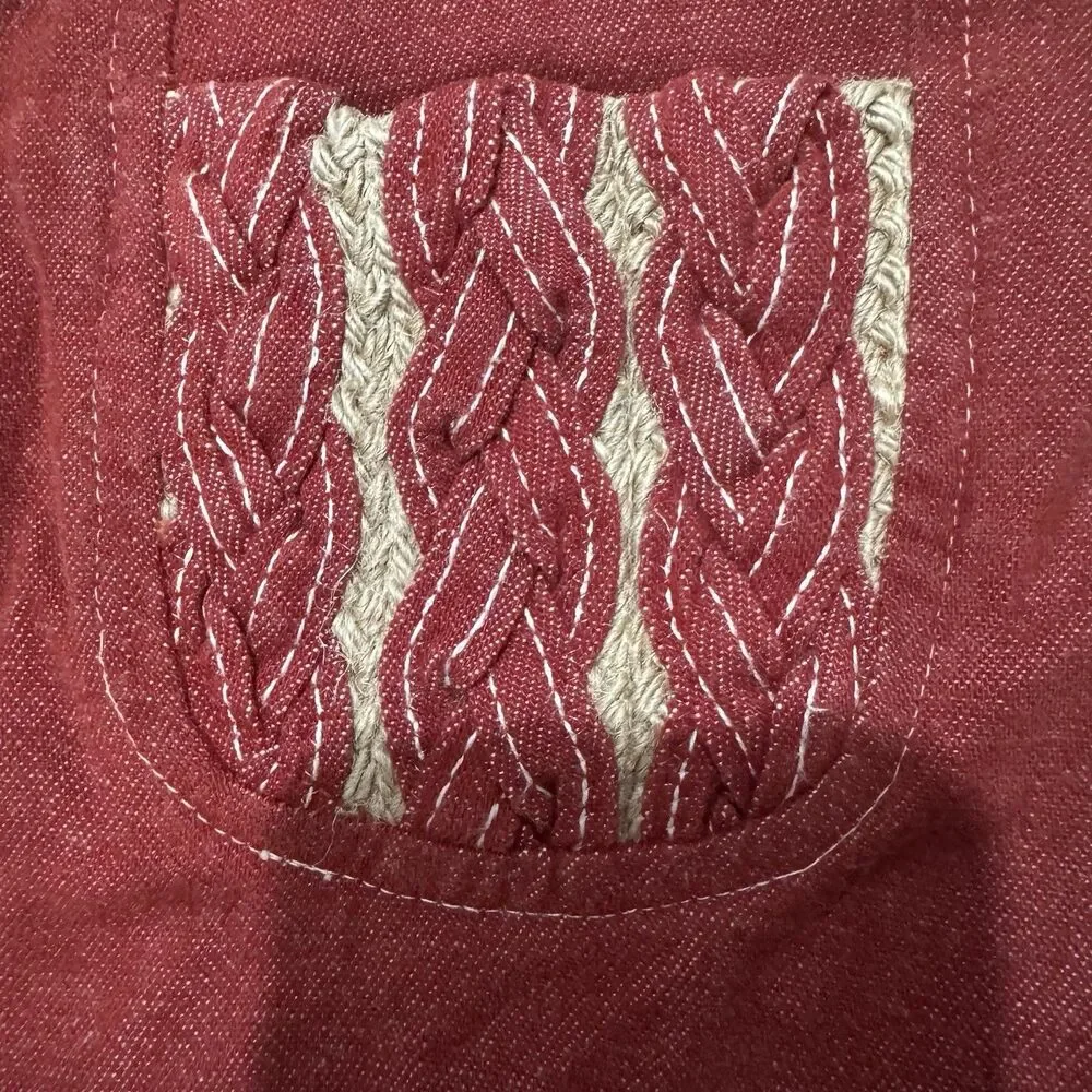 Vintage 70s Sears Roebuck Girls Skirt Embroidered A-line Boho Growing Girl Sz 10